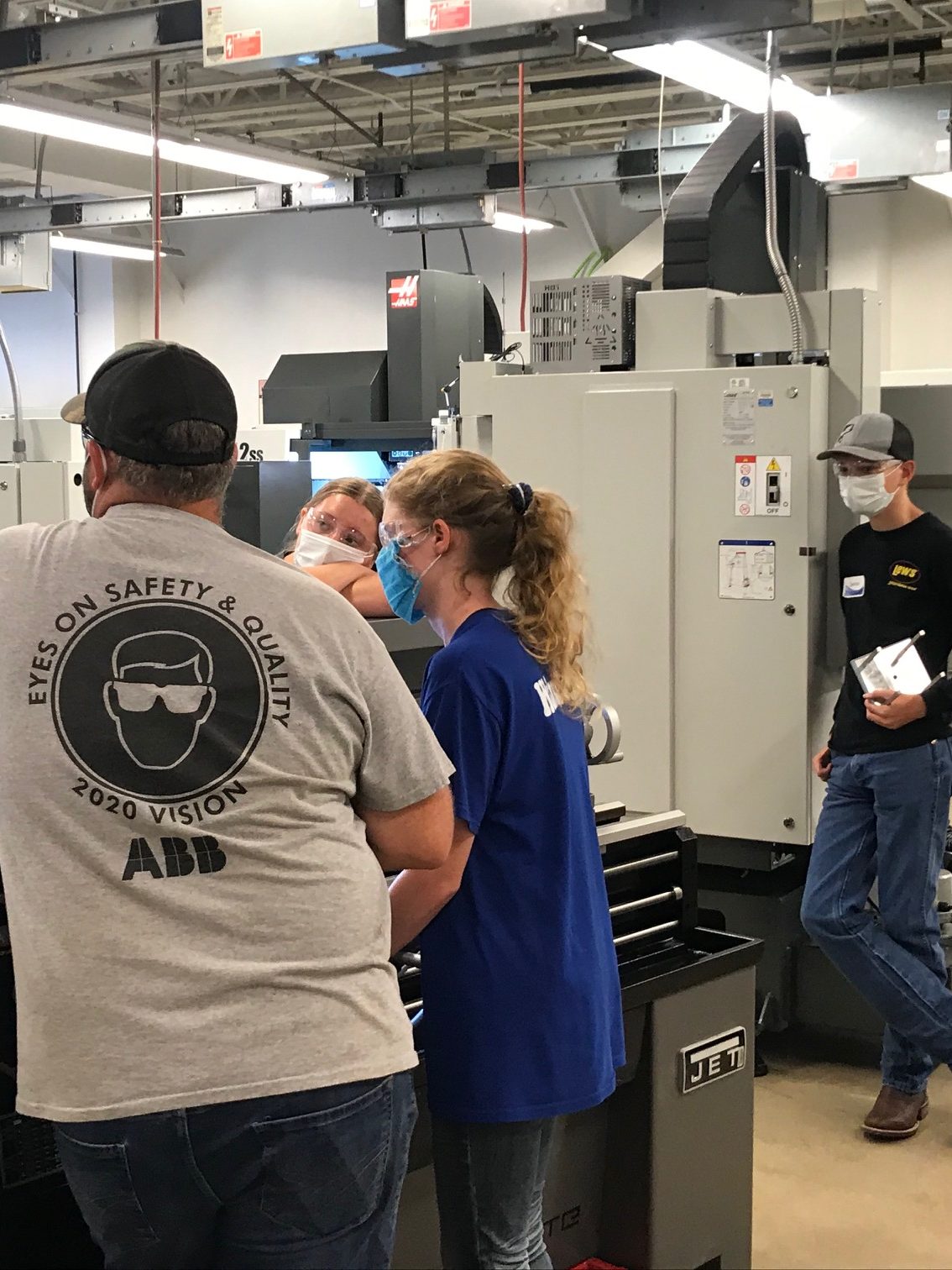 Students touring machinery