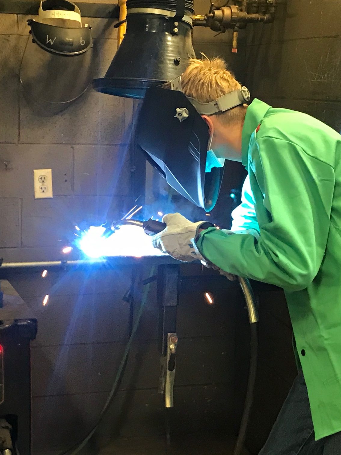 Welding Schools in Missouri- Student practicing welding