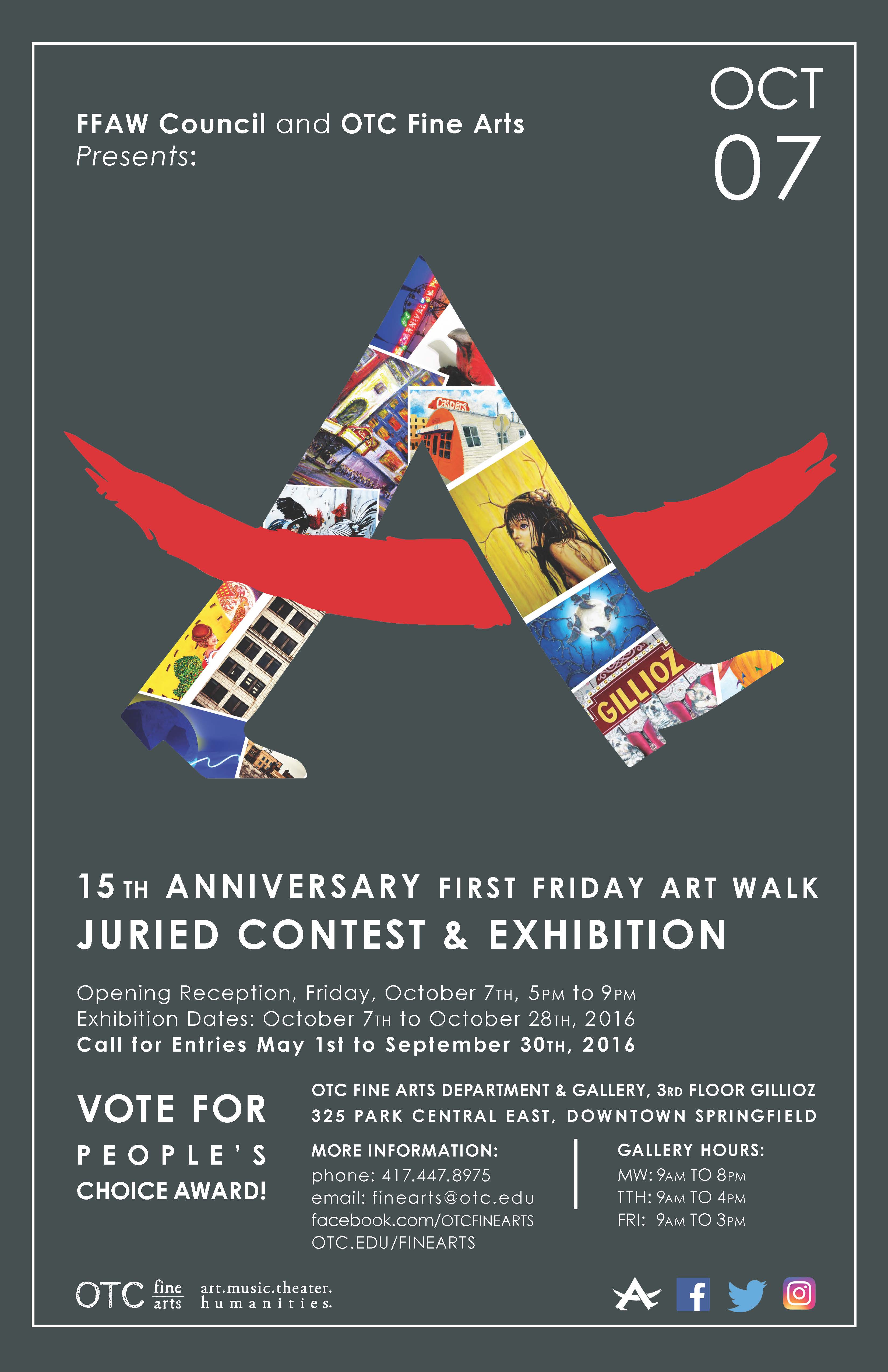 October First Friday Art Walk. 15th Annual Juried competition.