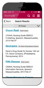 Link to Nursing Reference Center Plus App directions
