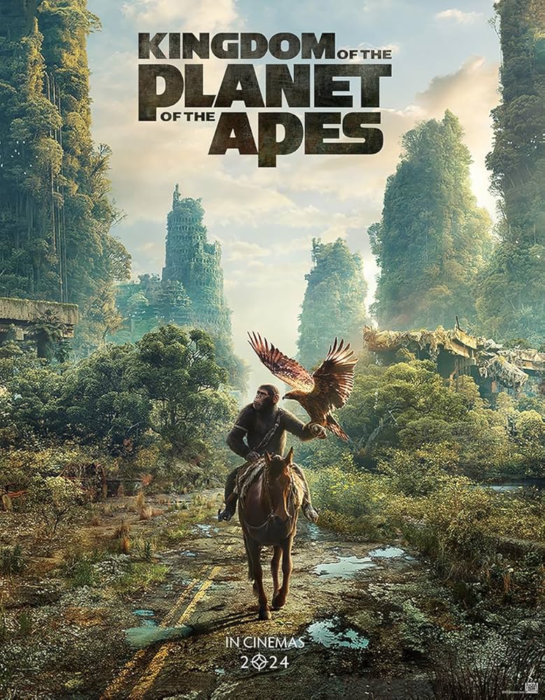 Movie poster for Kingdom of the Planet of the Apes.